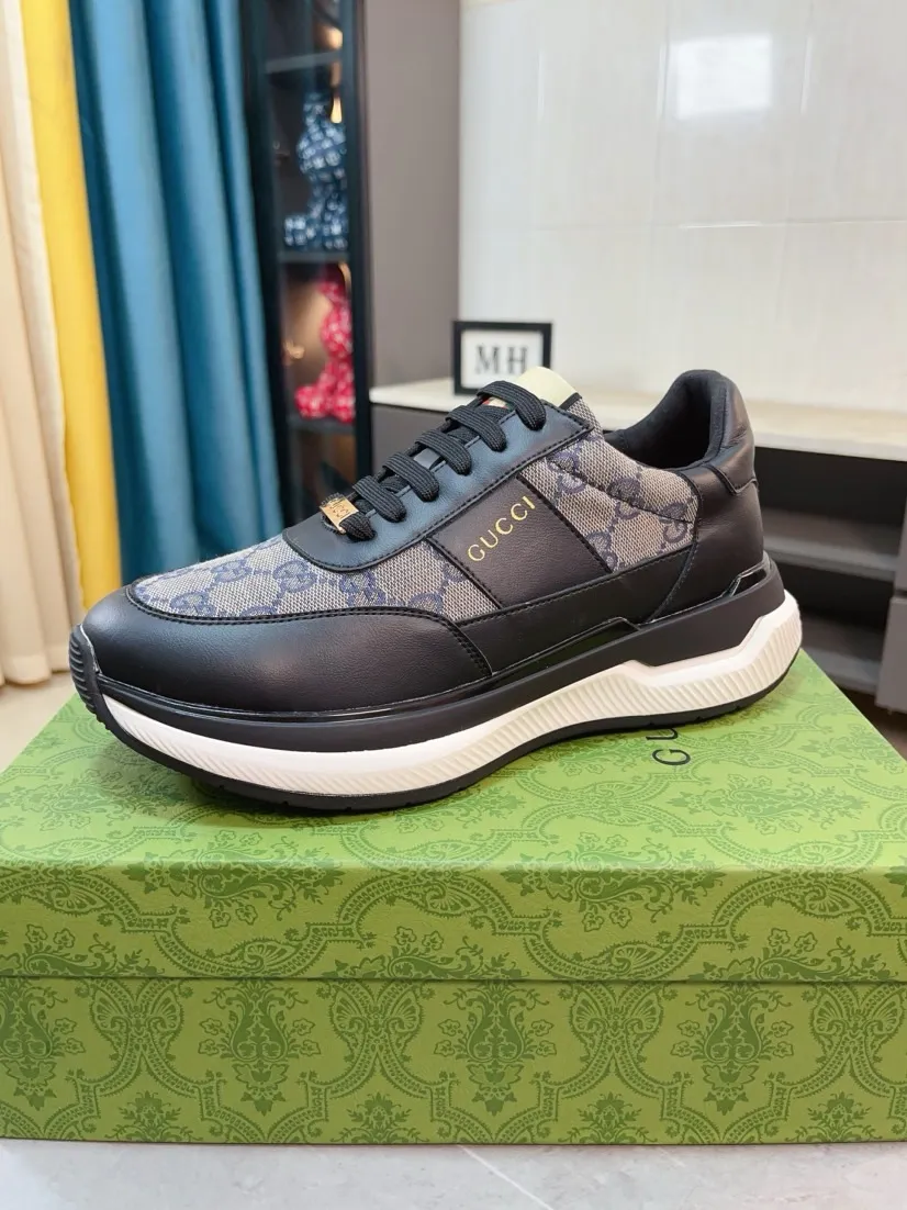 Men's shoes 💰458🌹🌹[GUCCI] Gucci's new lace-up casual men's shoes are on the market first, and the materials and workmanship are superior to all versions on the market. The highest quality shipped first-layer cowhide with imported original perforated materials➕Genuine leather lining, privately molded soft outsole, high foot comfort, imported special materials highlight the brand's unique charm, high-end customization 38-44